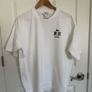 Lacoste X Harajuku Collab White Men's T-Shirt Size L